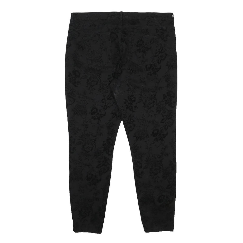 PHASE EIGHT Womens Black Regular Fit Skinny Denim W36 L29 Floral Pattern Cotton