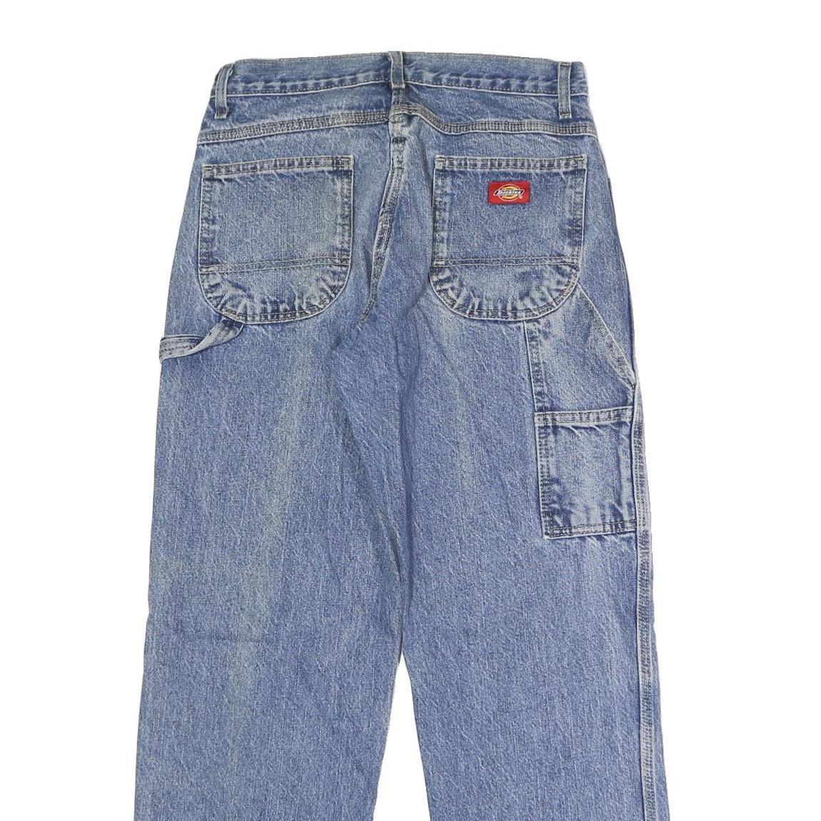 DICKIES Mens Blue Regular Fit Straight Leg Denim W30 L30 Workwear Jeans