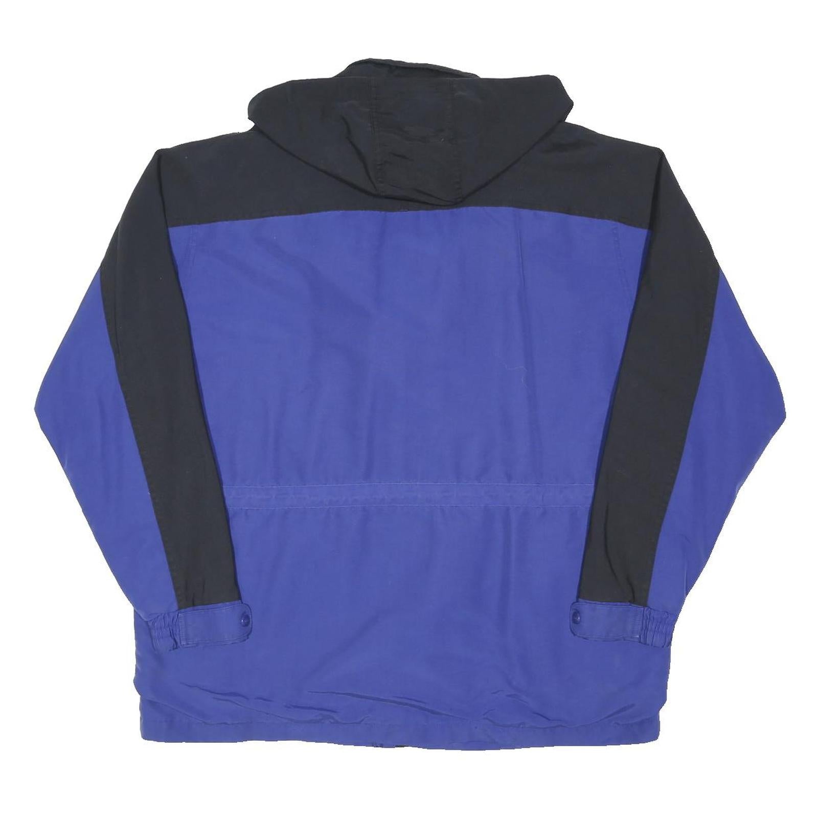 CARHARTT Mens Blue & Black Outdoor Hooded Jacket XL Polyester Blend Zip