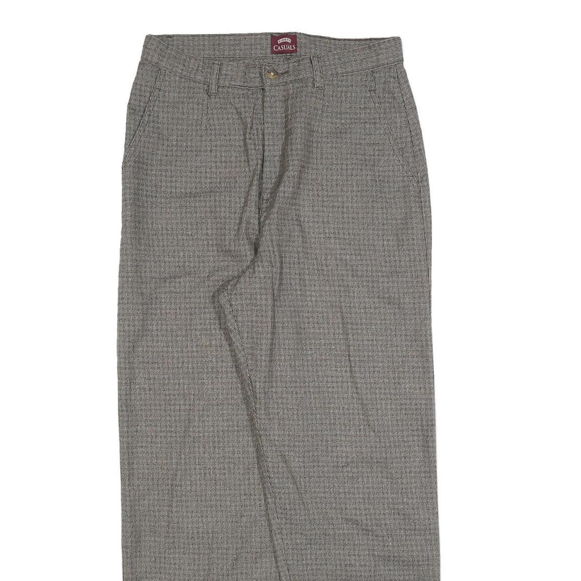 RIDERS Womens Polyester Blend Grey Regular Straight Trousers W30 L30 Casual