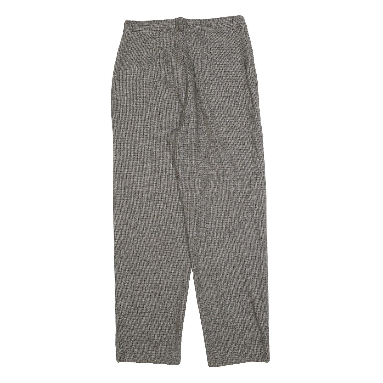 RIDERS Womens Polyester Blend Grey Regular Straight Trousers W30 L30 Casual