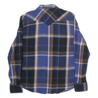 LEVI'S Mens Blue & Brown Check Shirt M Cotton Casual Button Up