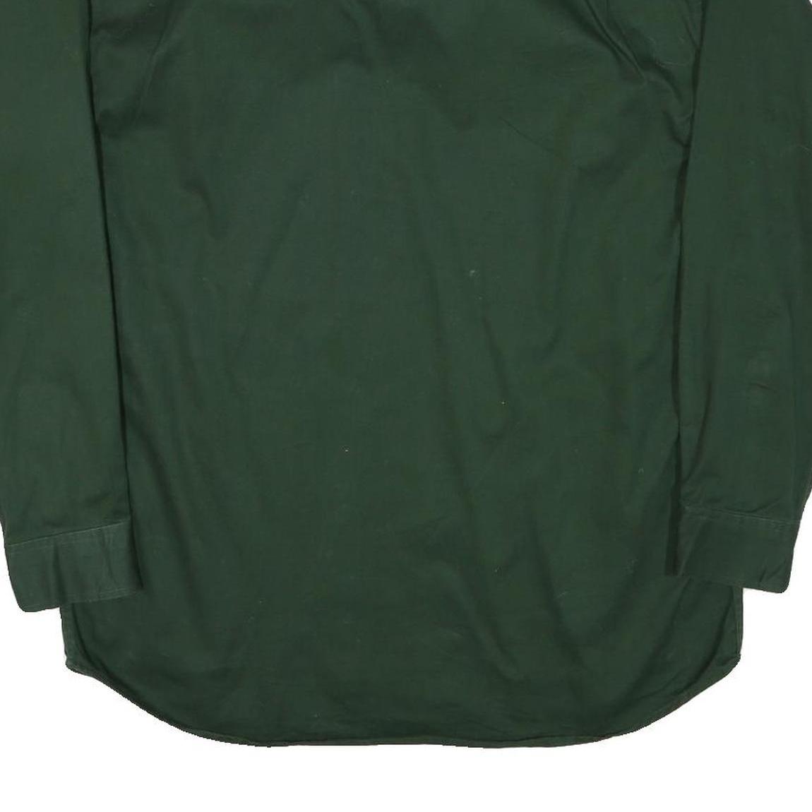 TEXX Mens Green Shirt L Cotton Blend Button-Down Long Sleeve Casual Workwear