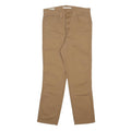 LEVI'S Womens Beige Cotton Blend Regular Fit Trousers W30 L26 Button Closure