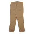 LEVI'S Womens Beige Cotton Blend Regular Fit Trousers W30 L26 Button Closure
