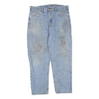 CARHARTT Mens Jeans Blue Regular Straight Denim Light W36 L30 Durable Workwear