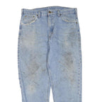 CARHARTT Mens Jeans Blue Regular Straight Denim Light W36 L30 Durable Workwear