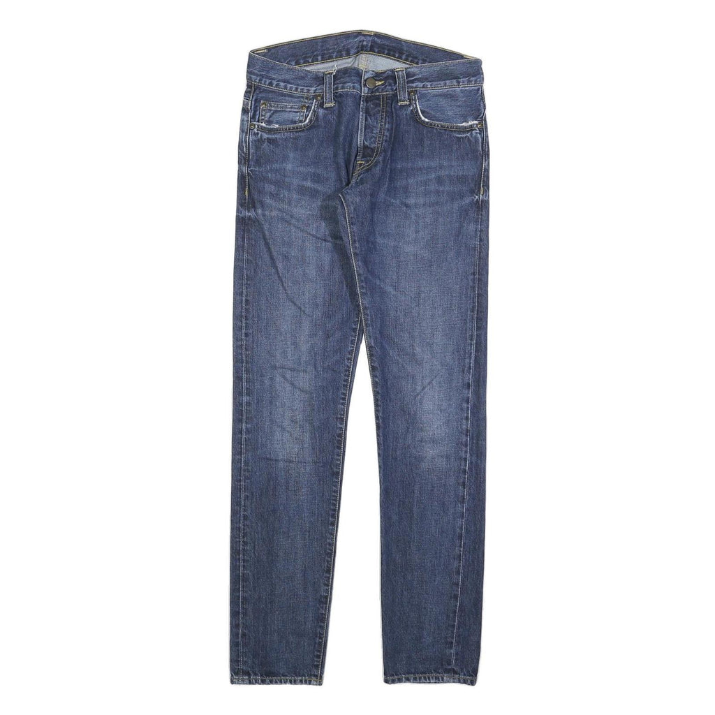 CARHARTT Mens Jeans Blue Slim Straight Denim Medium W27 L32 Classic Cotton