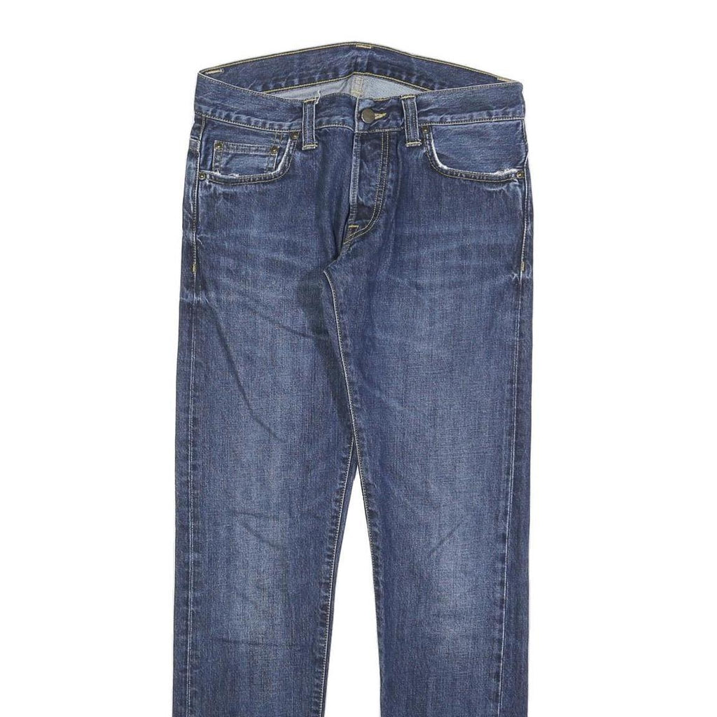 CARHARTT Mens Jeans Blue Slim Straight Denim Medium W27 L32 Classic Cotton