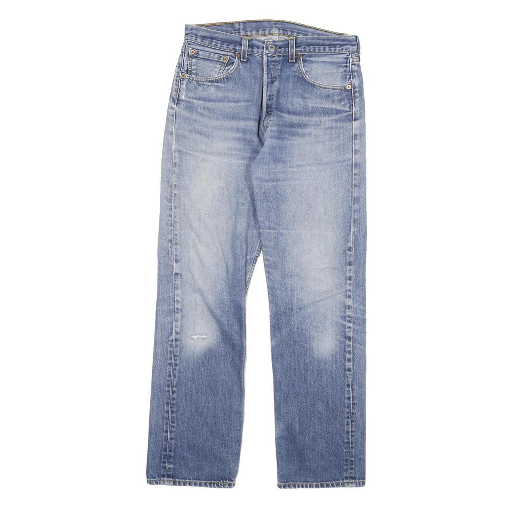 LEVI'S Mens Regular Fit Blue Denim Jeans W30 L30 Button Closure Classic Straight