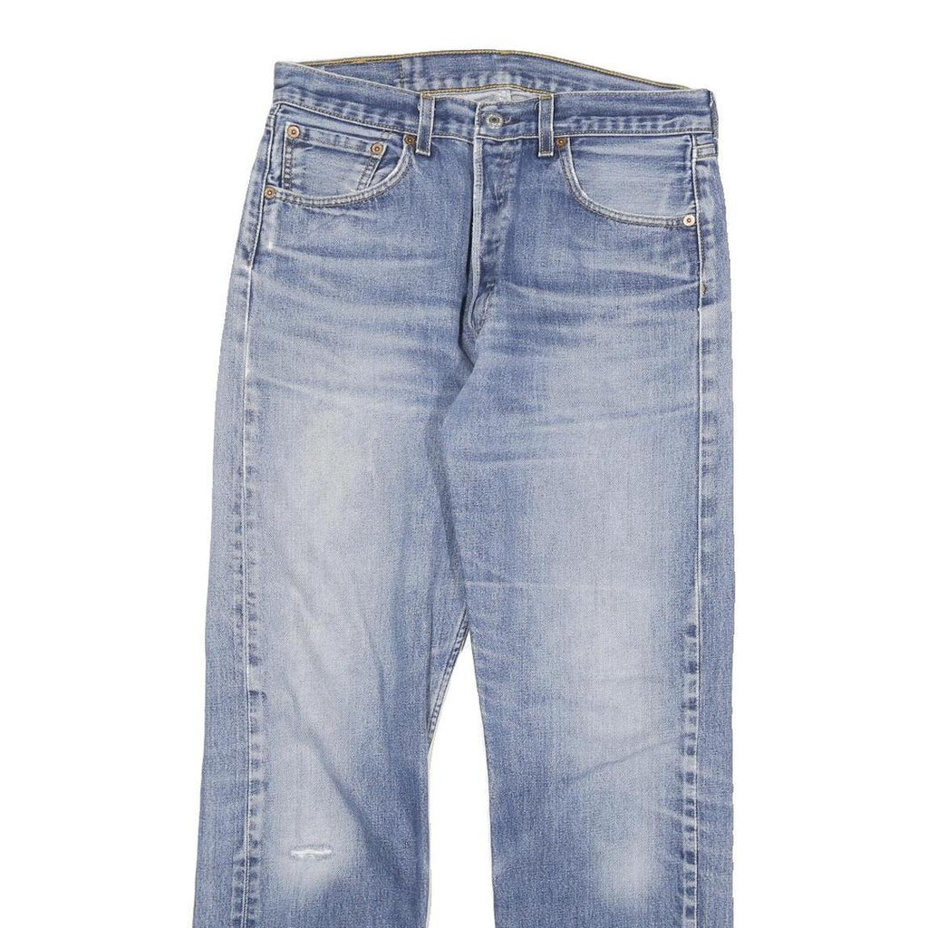 LEVI'S Mens Regular Fit Blue Denim Jeans W30 L30 Button Closure Classic Straight