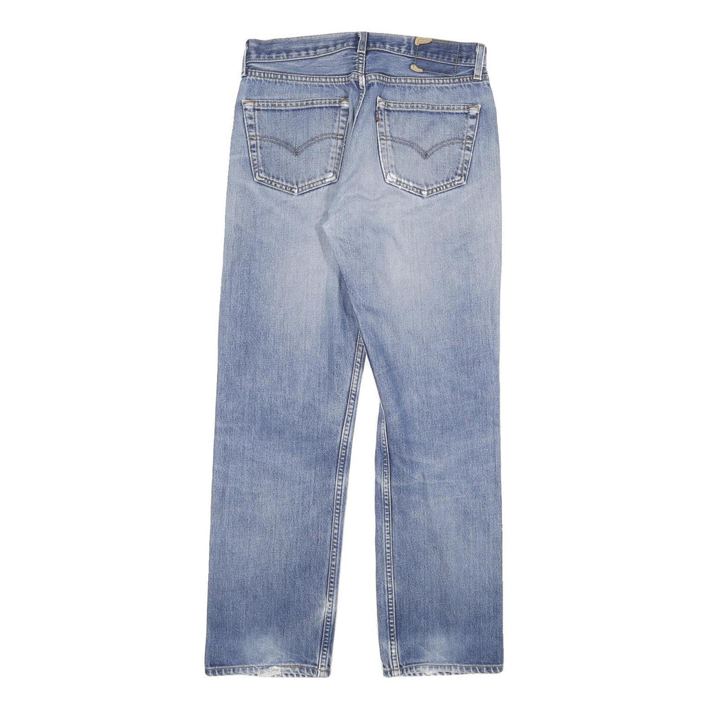 LEVI'S Mens Regular Fit Blue Denim Jeans W30 L30 Button Closure Classic Straight