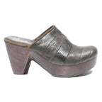 CORDERO Leather Womens Mules Brown & Dark Brown UK 4 Comfortable Slip On Chunky
