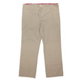 DICKIES Womens Cotton Blend Beige Loose Drawstring Trousers W40 L30 Casual