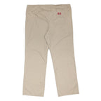 DICKIES Womens Cotton Blend Beige Loose Drawstring Trousers W40 L30 Casual