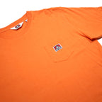 BEN DAVIS Mens Orange Pocket T-Shirt XL Short Sleeve Crew Neck Cotton