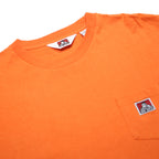 BEN DAVIS Mens Orange Pocket T-Shirt XL Short Sleeve Crew Neck Cotton