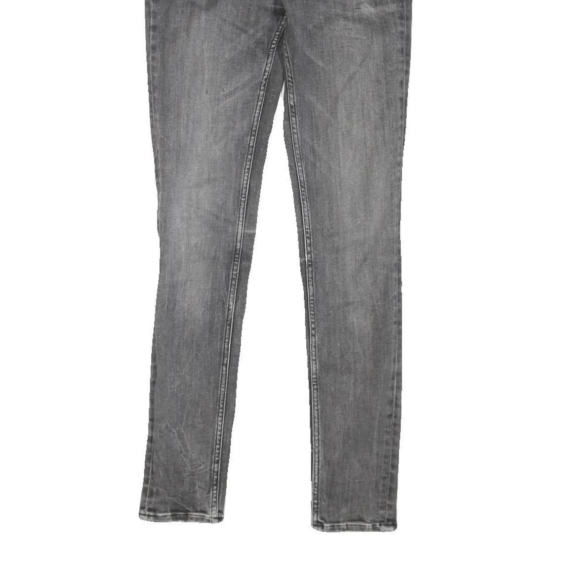 ALL SAINTS Womens Grey Regular Skinny Denim Light W28 L28 Zip Jeans