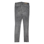 ALL SAINTS Womens Grey Regular Skinny Denim Light W28 L28 Zip Jeans