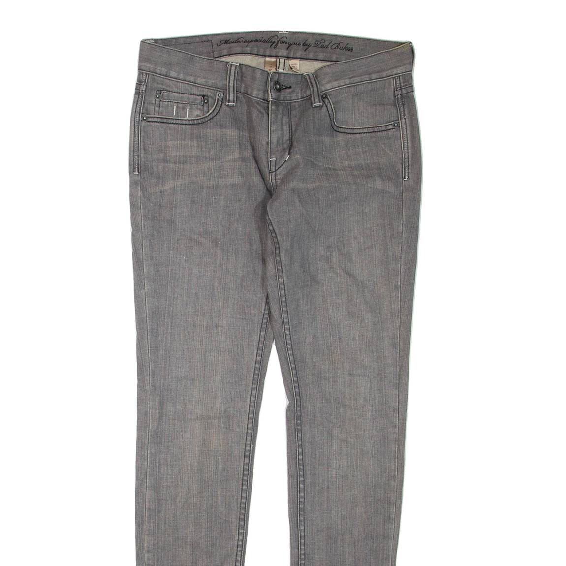 TED BAKER Womens Jeans Grey Regular Skinny W30 L33