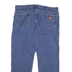DICKIES Mens Blue Regular Fit Straight Leg Denim Jeans W40 L30 Durable Cotton