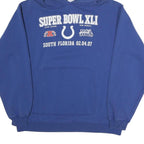 REEBOK Mens Blue Super Bowl XLI Hoodie M Casual Sports Sweatshirt