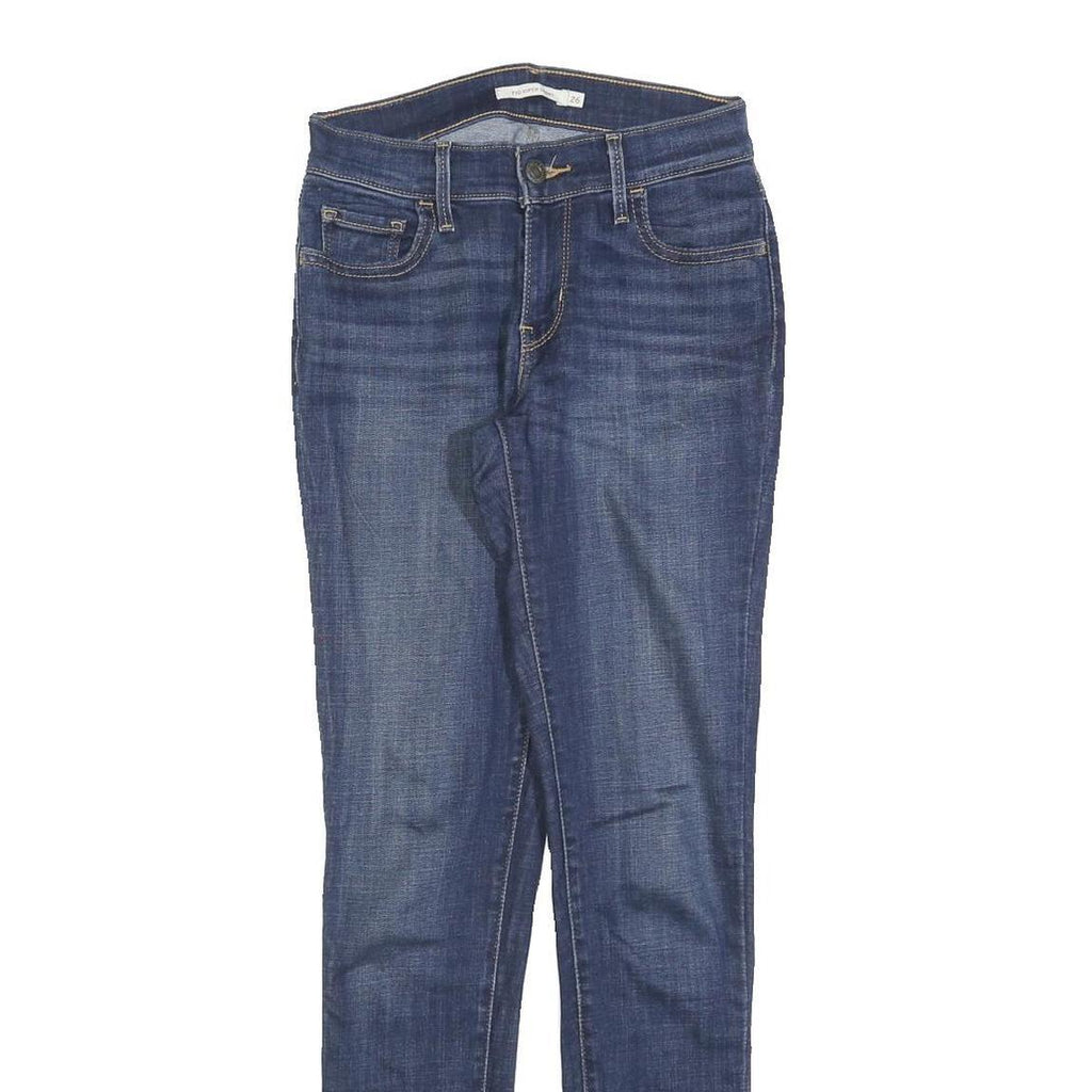 LEVI'S 710 Womens Slim Skinny Denim Raw Blue Stretch W26 L30 Skinny Jeans