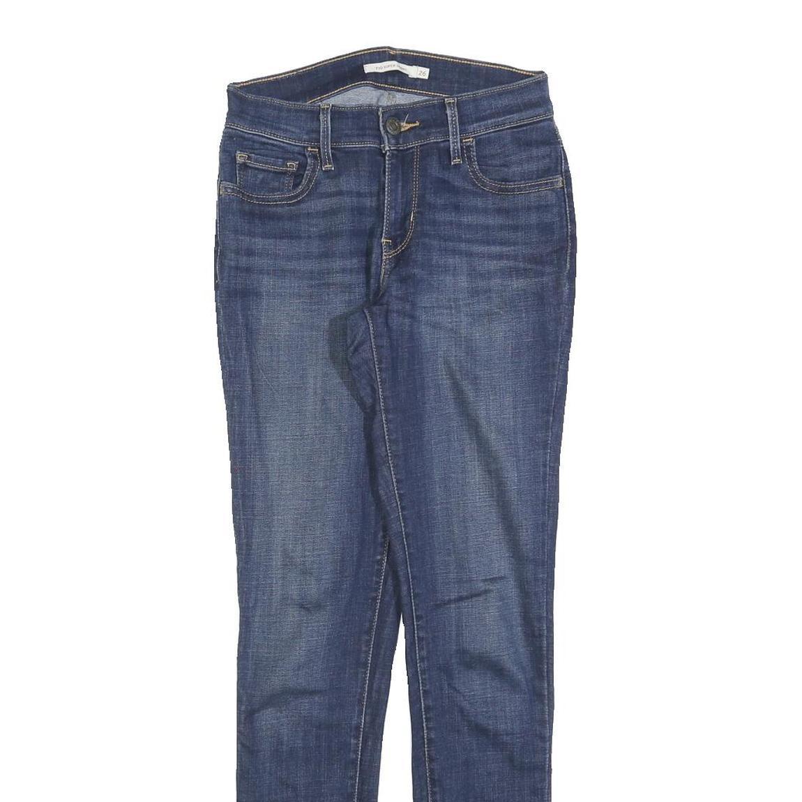 LEVI'S 710 Womens Slim Skinny Denim Raw Blue Stretch W26 L30 Skinny Jeans
