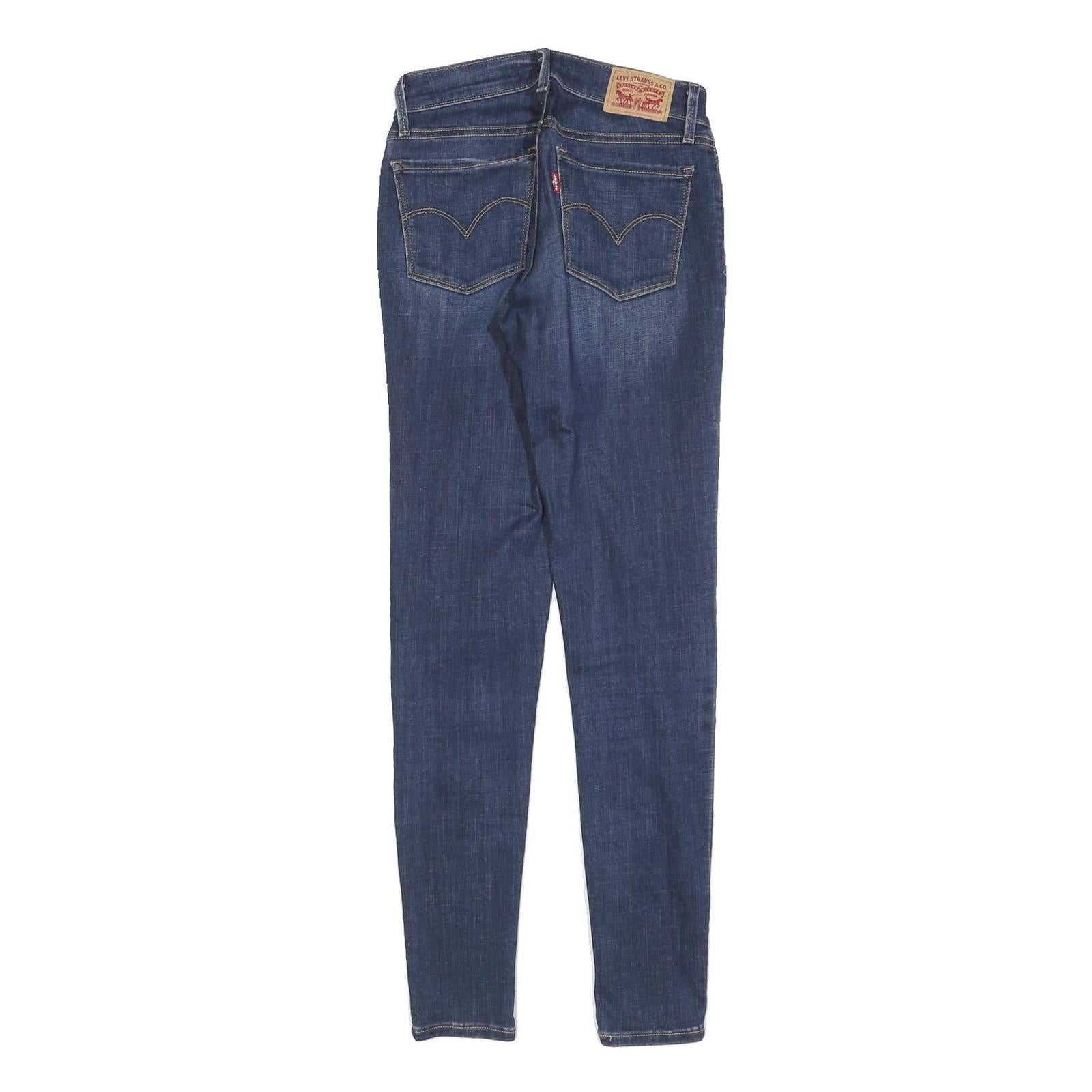 LEVI'S 710 Womens Slim Skinny Denim Raw Blue Stretch W26 L30 Skinny Jeans