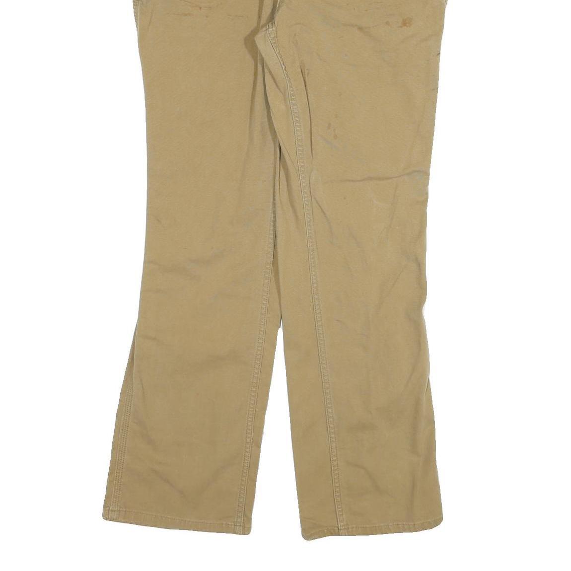 CARHARTT Womens Cotton Blend Beige Regular Fit Straight Trousers W32 L30