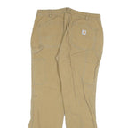 CARHARTT Womens Cotton Blend Beige Regular Fit Straight Trousers W32 L30