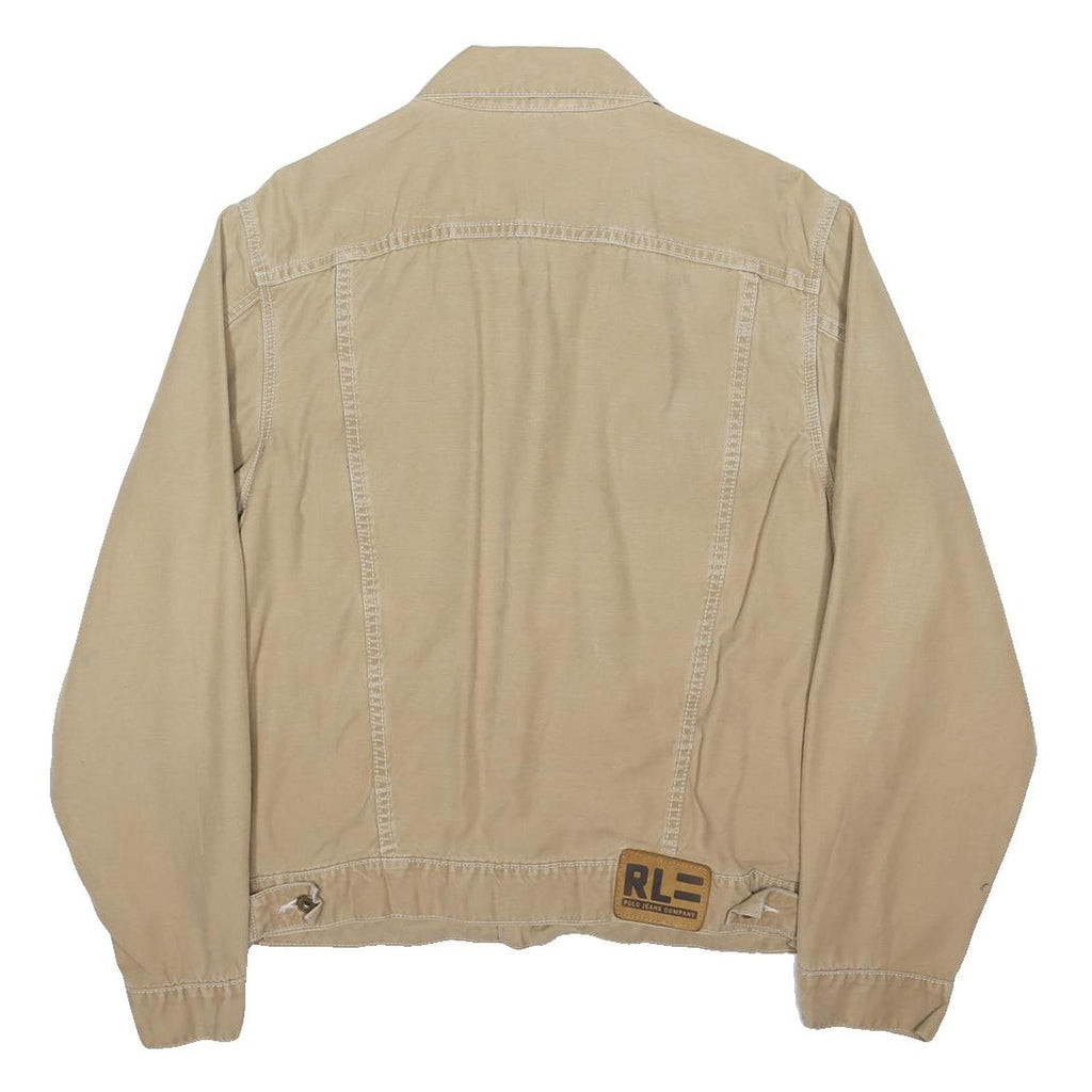 RALPH LAUREN POLO JEANS COMPANY Mens Beige Cotton Blend Button Jacket M Casual