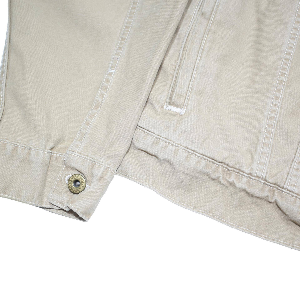 RALPH LAUREN POLO JEANS COMPANY Mens Beige Cotton Blend Button Jacket M Casual