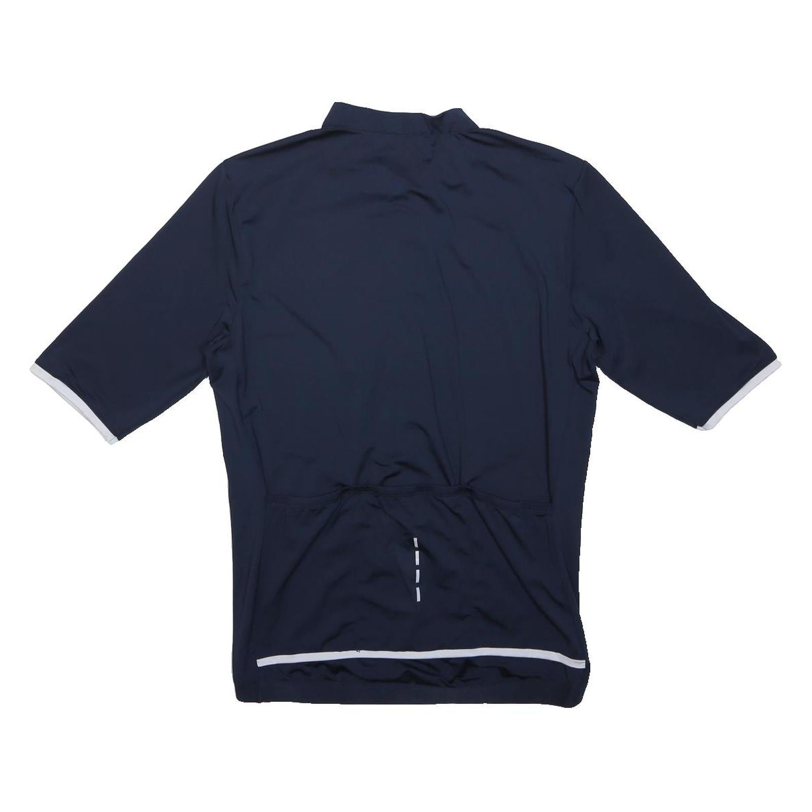 SPEXCEL Womens Navy & White Modern T-Shirt L Short Sleeve Crew Neck Performance