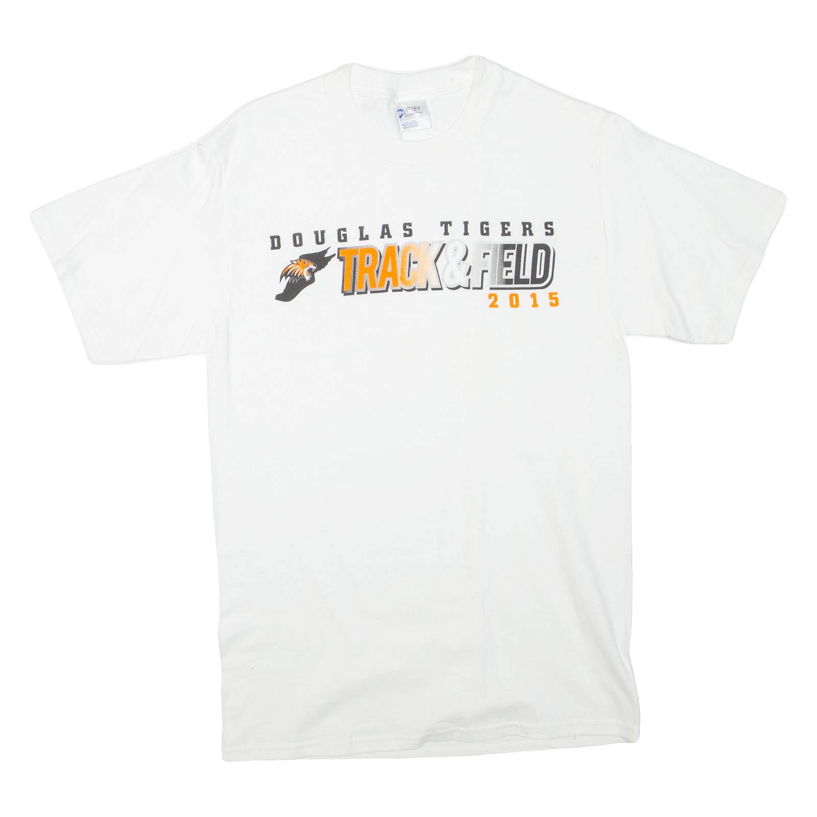 PORT & COMPANY Douglas Tigers Track And Field 2015 Mens T-Shirt White USA S