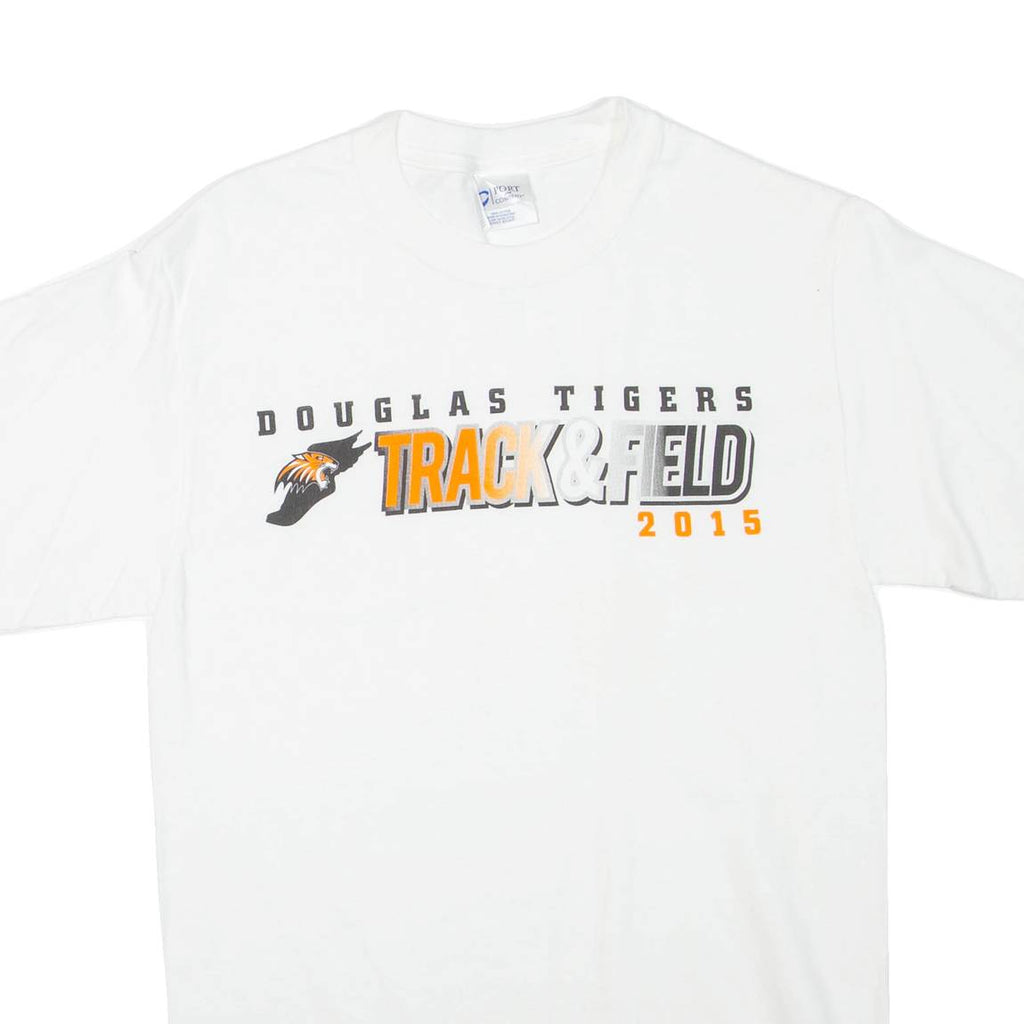 PORT & COMPANY Douglas Tigers Track And Field 2015 Mens T-Shirt White USA S