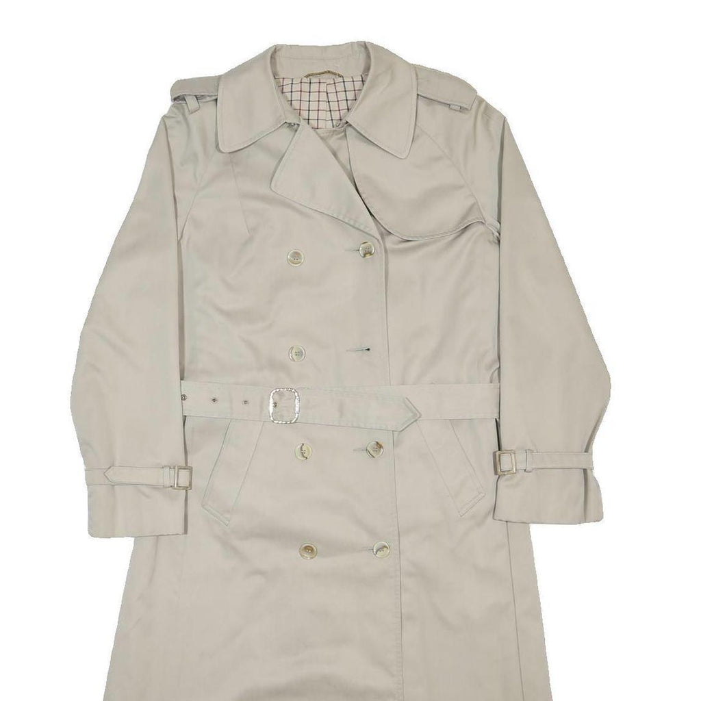 DANNIMAC Womens Beige Cotton Blend Trench Jacket M Button Closure Classic