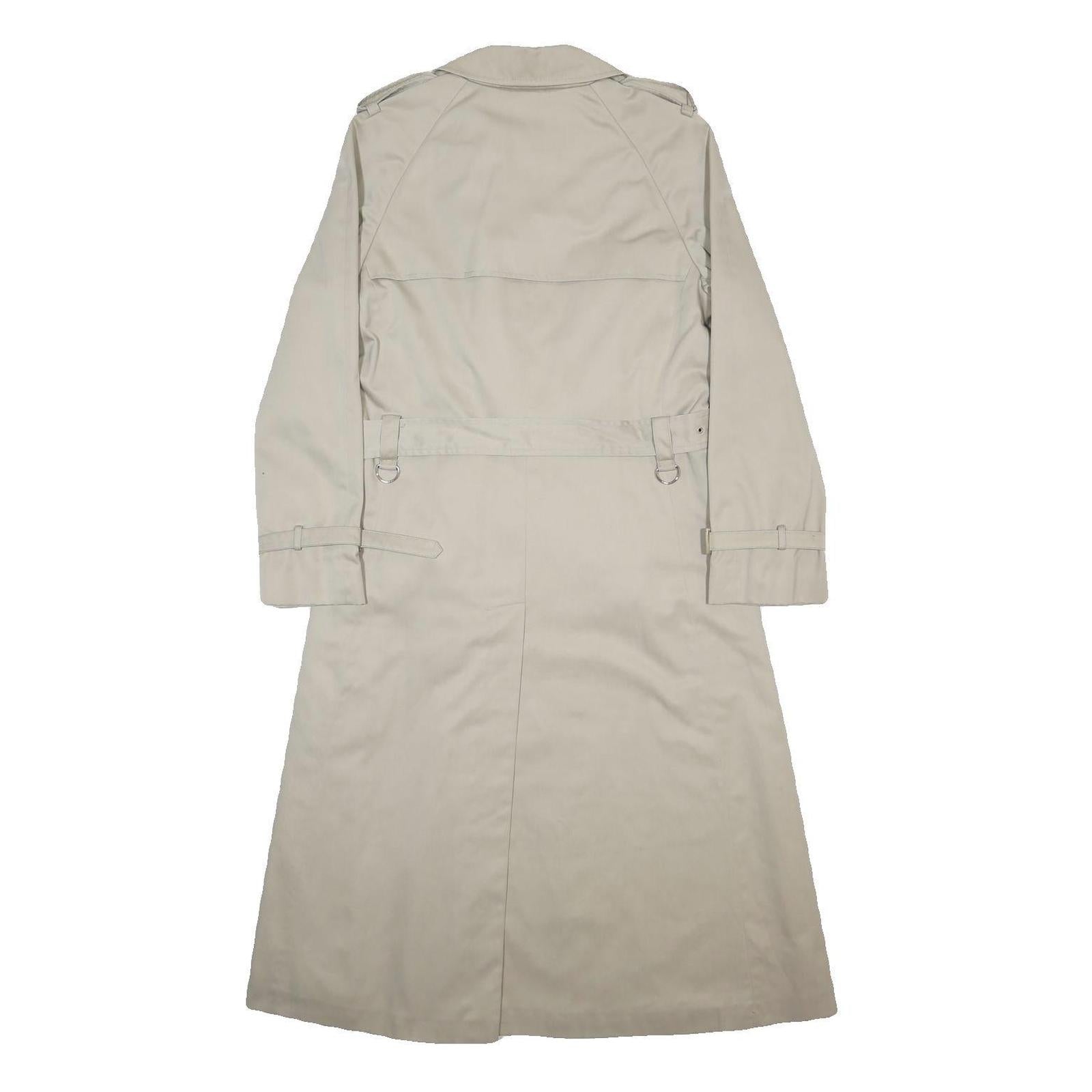 DANNIMAC Womens Beige Cotton Blend Trench Jacket M Button Closure Classic