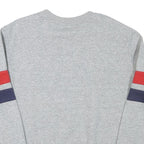 FILA Mens Grey Crew Neck S Cotton Blend Pullover Sweatshirt Red Navy Detail
