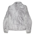 THE NORTH FACE Womens Grey Zip Fleece Jacket S Polyester Blend Soft Warm