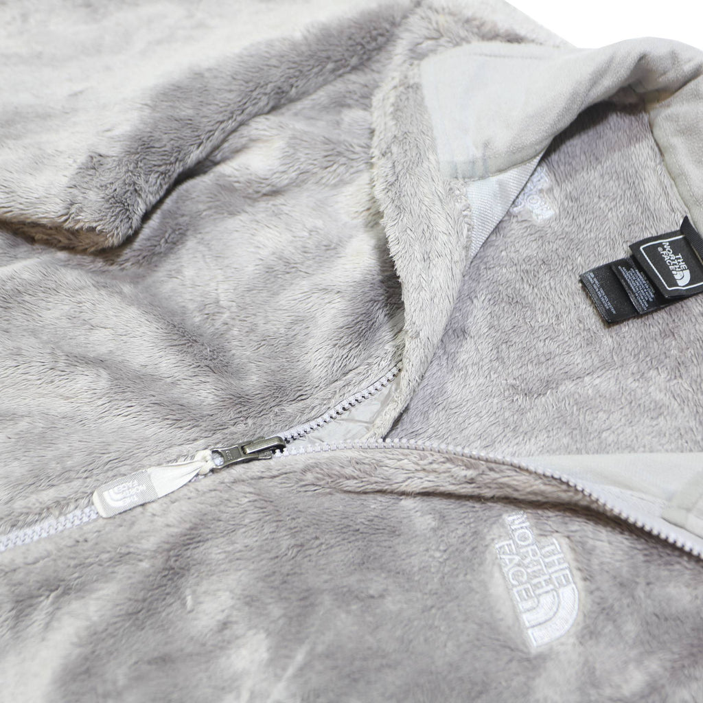 THE NORTH FACE Womens Grey Zip Fleece Jacket S Polyester Blend Soft Warm
