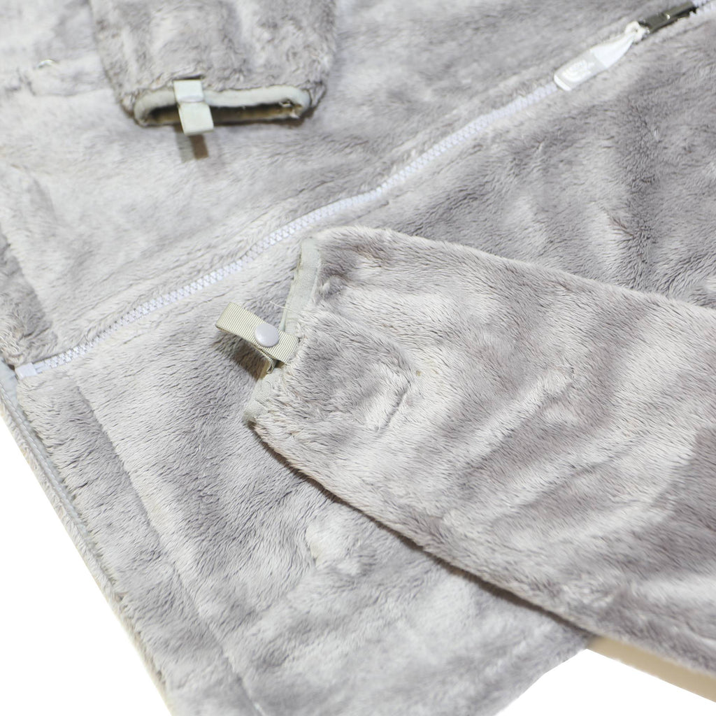 THE NORTH FACE Womens Grey Zip Fleece Jacket S Polyester Blend Soft Warm
