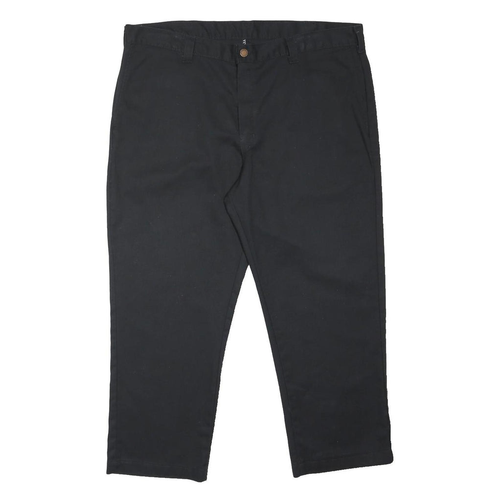 DICKIES Mens Regular Fit Black Polyester Blend Zip Trousers W38 L25 Workwear