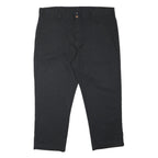 DICKIES Mens Regular Fit Black Polyester Blend Zip Trousers W38 L25 Workwear