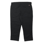 DICKIES Mens Regular Fit Black Polyester Blend Zip Trousers W38 L25 Workwear