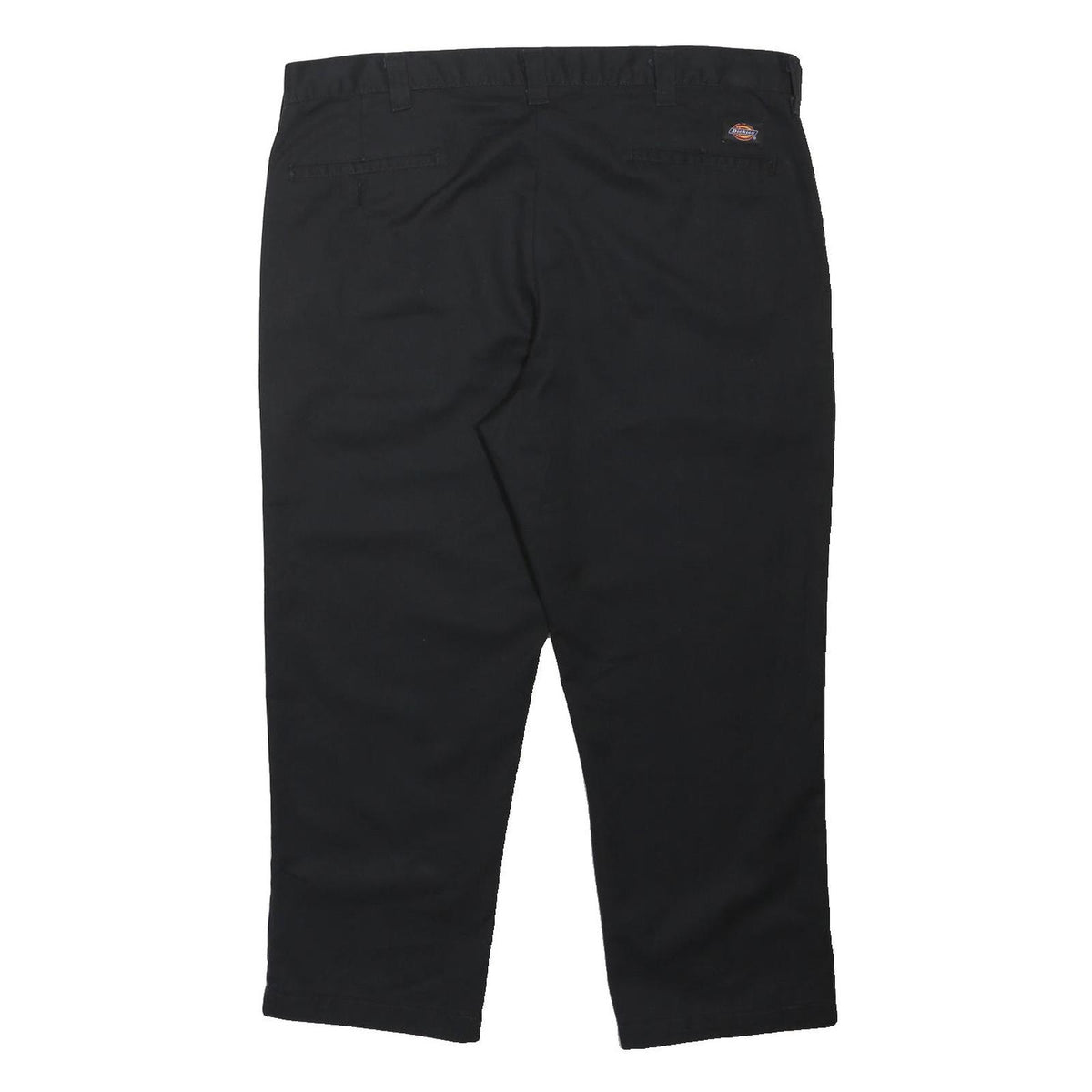 DICKIES Mens Regular Fit Black Polyester Blend Zip Trousers W38 L25 Workwear