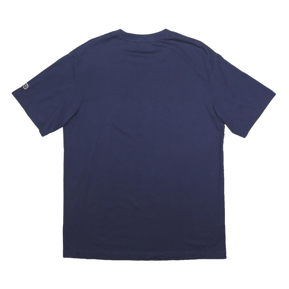 WILSON Mens Blue Cotton T-Shirt M Short Sleeve Crew Neck Logo Print