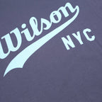 WILSON Mens Blue Cotton T-Shirt M Short Sleeve Crew Neck Logo Print