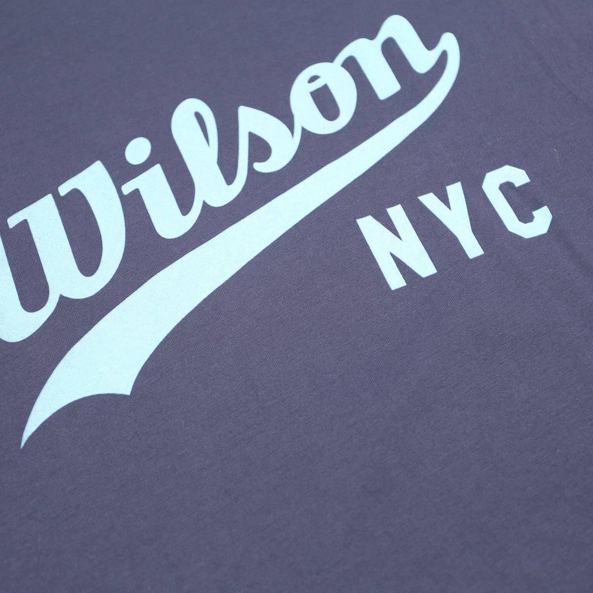 WILSON Mens Blue Cotton T-Shirt M Short Sleeve Crew Neck Logo Print