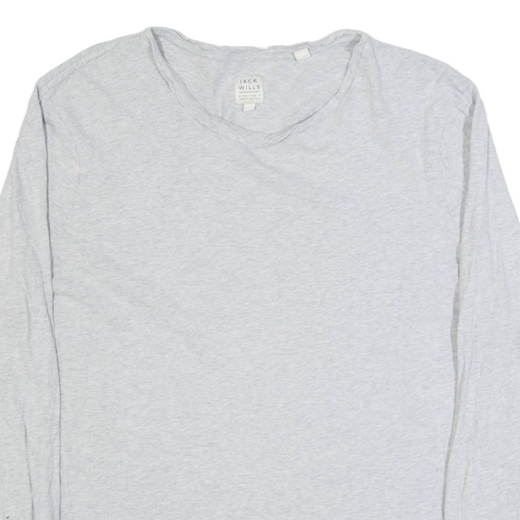 JACK WILLS Mens T-Shirt Grey Long Sleeve L